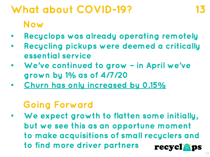 rypaulsmith's tweet photo. Yesterday, in prep for an investor pitch to @KickstartFund, I felt like I needed a slide on our COVID-19 response. What a crazy world 🤯 https://t.co/QIb3NCLVYm