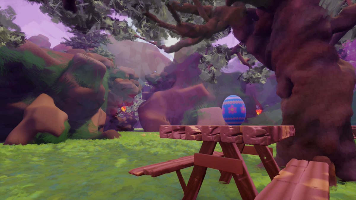 GeruDaDamaga's tweet photo. Unable to go outside this weekend to search for Easter eggs? Why not try my Easter Egg Hunt level instead? Can you find all the eggs and make it to the exit? #DreamsPS4 #MadeInDreams https://t.co/hnBRgBufNi