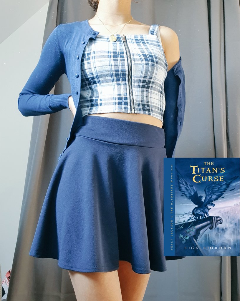 percysluv's tweet photo. Percy Jackson books as outfits 

@camphalfblood thank you for everything https://t.co/SLVDsKtN8f