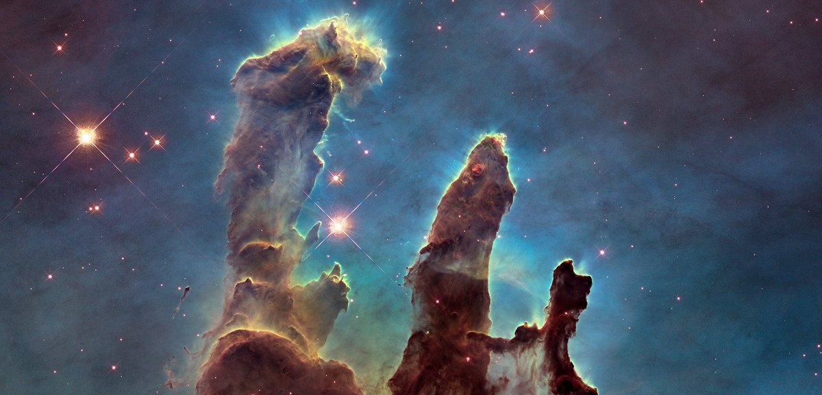 Alright, fine, here it is: The “Pillars of Creation” in the Eagle Nebula (M16). Just 6,500 light years away, new stars are being born inside these three colossal towers of gas and dust.Image: NASA, ESA, and the Hubble Heritage Team (STScI/AURA)