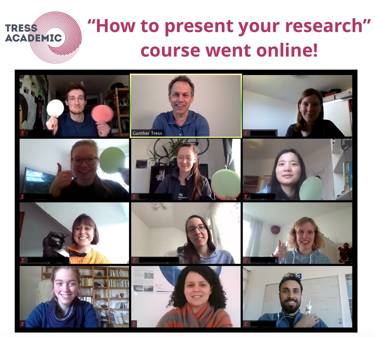 TressAcademic's tweet photo. This week, we run the virtual version of “How to present at int'l scientific conferences” with polar & marine #PhDcandidates from the @AWI_Media. A lovely group, fully motivated to work from home office. Tomorrow: last day!#HowtoPresent #Phdlife #tressacademic #elearning #online https://t.co/dMw1qpNYLP