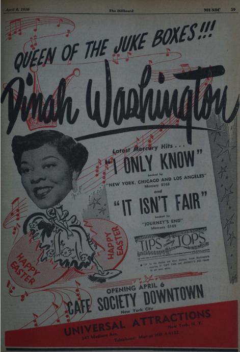 thedinahw's tweet photo. 70 years ago today, @mercuryrecords (now @UMG ) showed Dinah some love with a full page ad in Billboard Magazine. #queenofthejukeboxes #queenoftheblues #keepingherlegacyalive https://t.co/AGua4l3Fsi