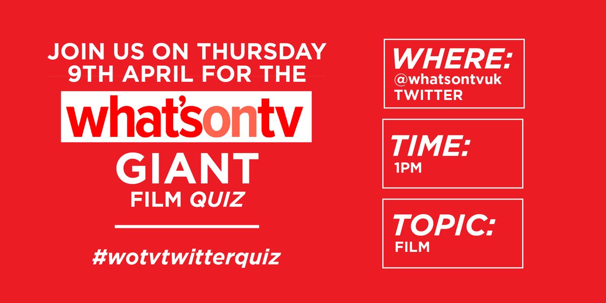 Don't forget - join us right here TOMORROW at 1pm for a giant films quiz! We'll see you then 🤓 #wotvtwitterquiz