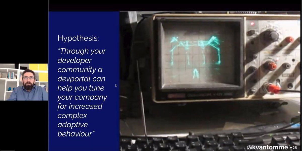 APItheDocs's tweet image. &quot;Developer portals can be an interface to help you tune for complexity&quot;

Now @kvantomme is sharing how to use #devportals to be more adaptive. Interconnection &amp;amp; interdependence are key characteristics.

#APItheDocs #ATDvirtual #APIconference #strategy #ComplexAdaptiveSystems