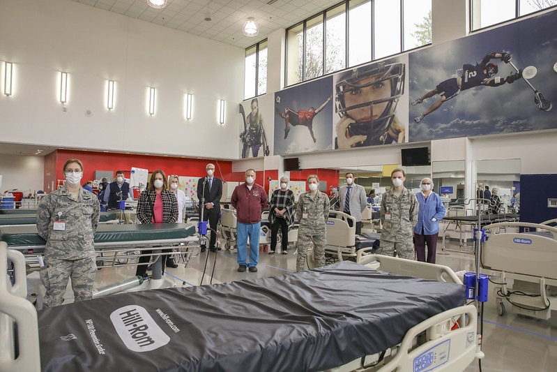 christianacare's tweet photo. A team of @DelawareNG #CitizenAirmen and #CitizenSoldiers recently assisted medical staff from ChristianaCare, @AIDHC and @SaintFrancisHC
 to set up a new 38 bed field-hospital at @AIDHC as part of nationwide, federal and state efforts for the COVID-19 pandemic. #netDE https://t.co/mWDQ8Qf7Xl