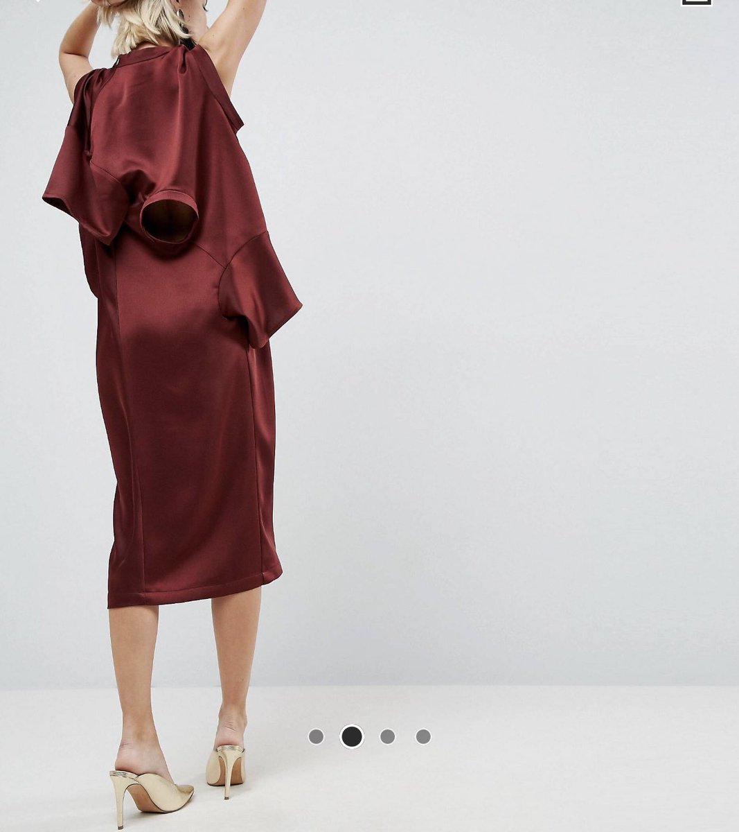 ShitStuffonASOS's tweet photo. Satin Multi Sleeve Dress https://t.co/g99gYiCrmB