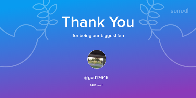 Our biggest fans this week: god17645. Thank you! via https://t.co/BW46EPLYwl https://t.co/Bh4VG4agy8