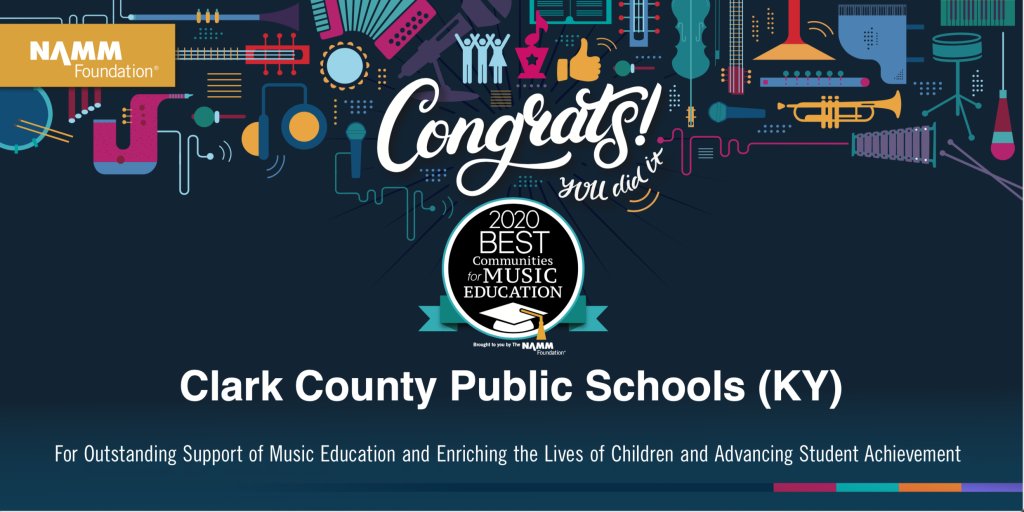 grcband's tweet photo. CCPS named 2020 Best Community for Music Education by the NAMM Foundation
@NAMM @NAMMFoundation
#BestCommunitiesforMusicEducation https://t.co/7OLFcB2Iev https://t.co/6NXM9exd1d
