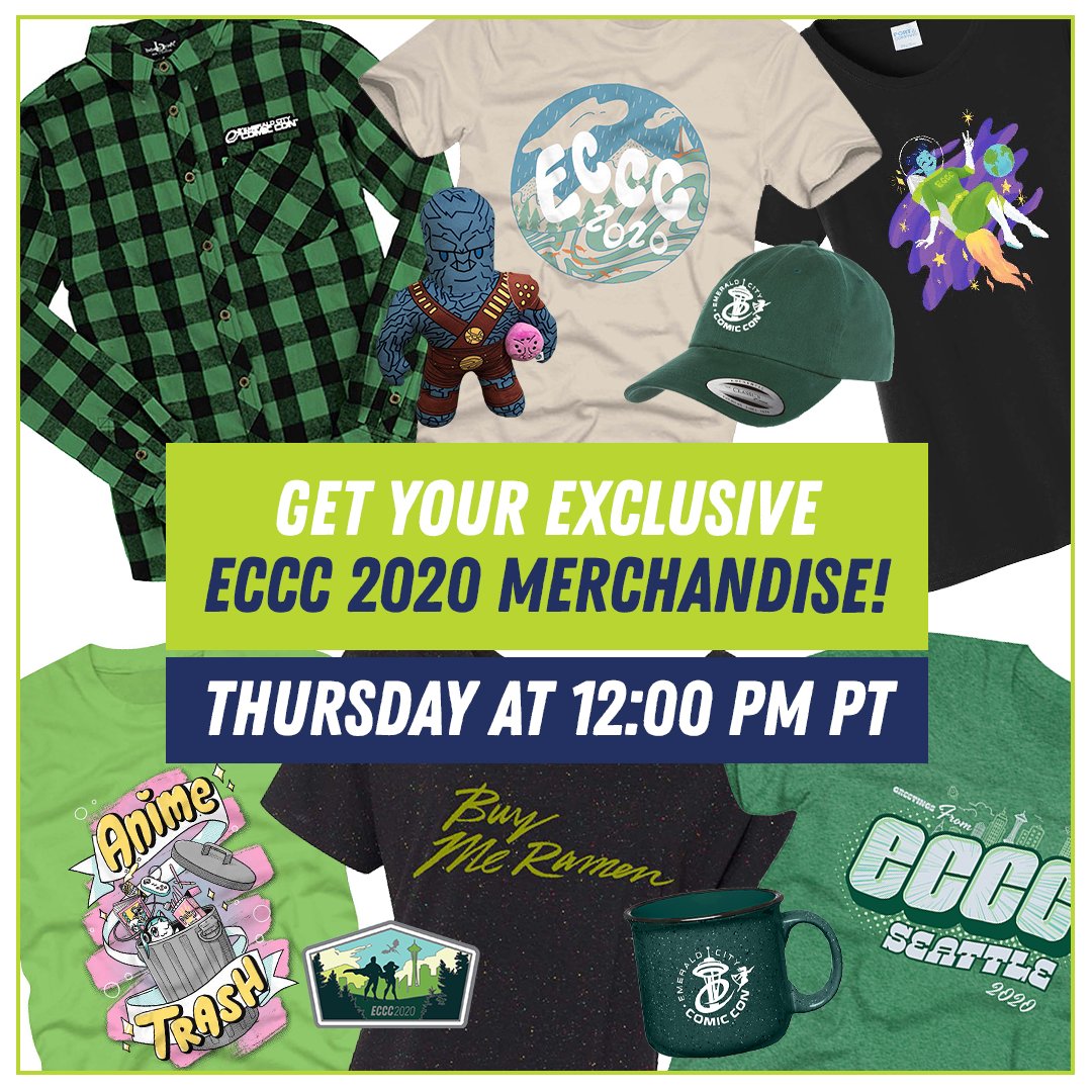 emeraldcitycon's tweet image. While we’re looking forward to seeing you all in August, we know that some of you can’t make the rescheduled dates. Here&apos;s your chance to get all of that sweet, sweet #ECCC2020 swag (including limited quantities of the Crusaderette Funko POP!).
Link will be posted tomorrow!