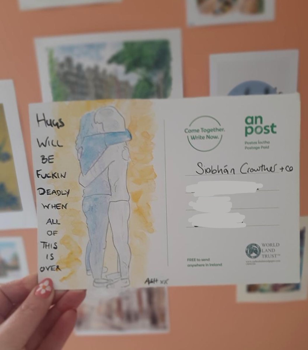 Shovelcr's tweet photo. Postcard from the sister ππ I can't wait to hug people again!! #cometogetherwritenow #writenow #StayAtHomeSaveLives @Postvox https://t.co/ecz6cgp0U8