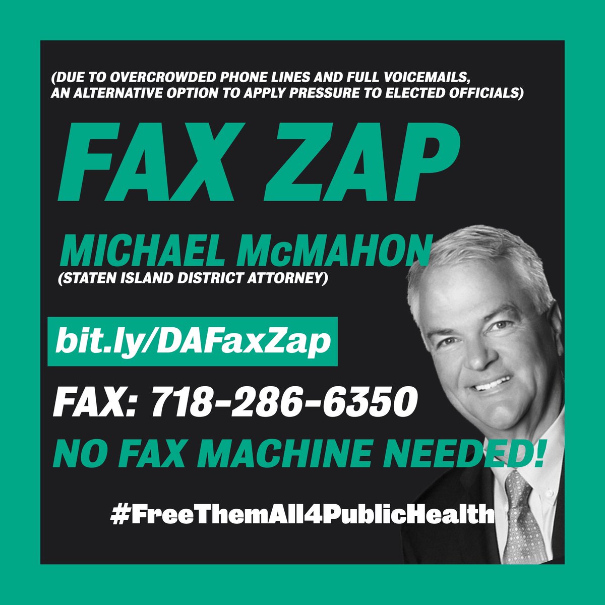 FAX ZAPMichael McMahon(Staten Island DA) http://bit.ly/DAFaxZap 718-286-6350 #FreeThemAll4PublicHealth