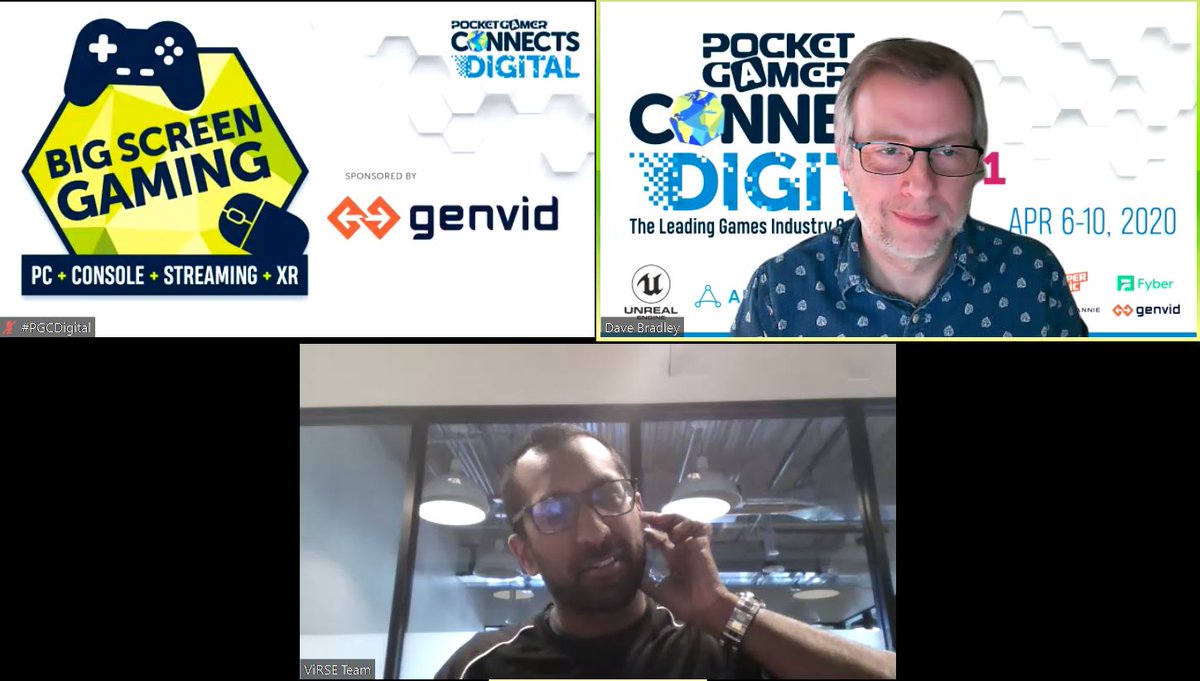 PGConnects's tweet photo. LIVE NOW: How ViRSE is Building a Universal Lobby to Promote Brands &amp; Studios with Guy Robert of ViRSE. A Big Screen Gaming seminar at #PGCDigital. Tickets available /bit.ly/3dTNuNR @VirseHQ https://t.co/WXM8R3cOYU