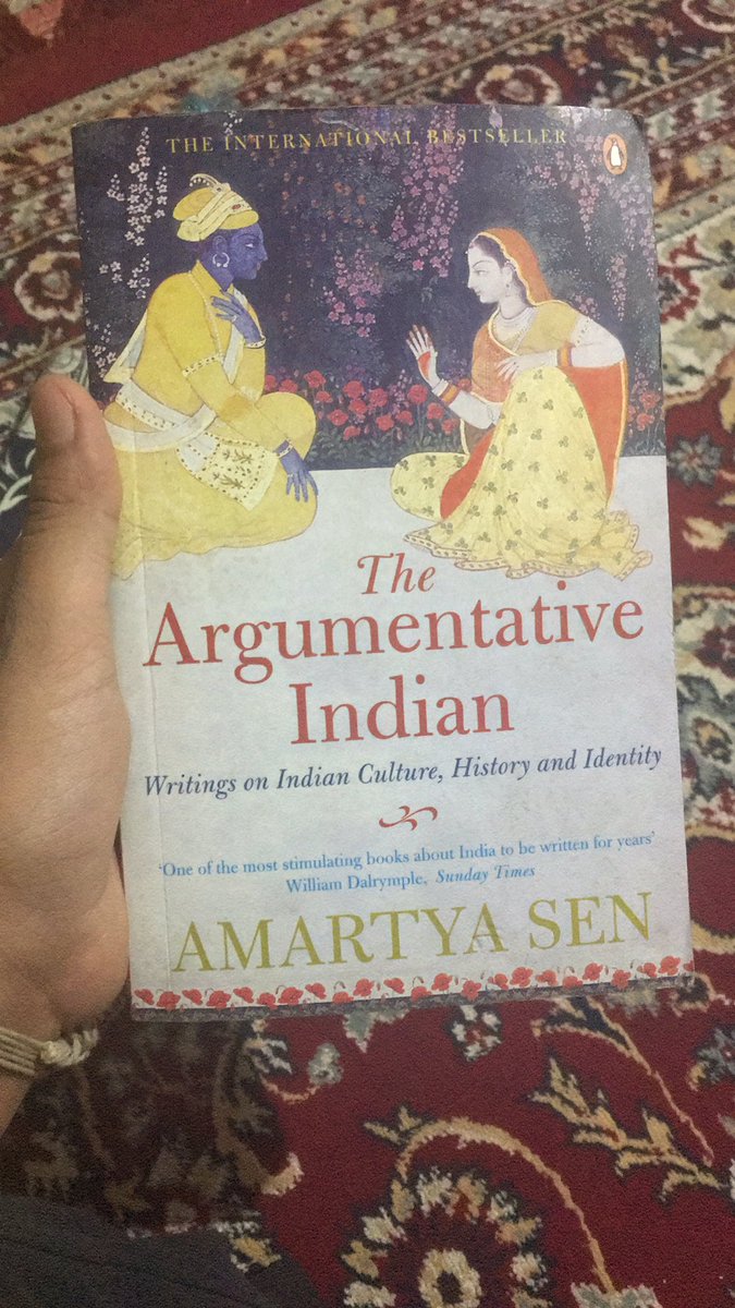 Next up on  #Quarantinereading : The Argumentative Indian by Amartya Sen.