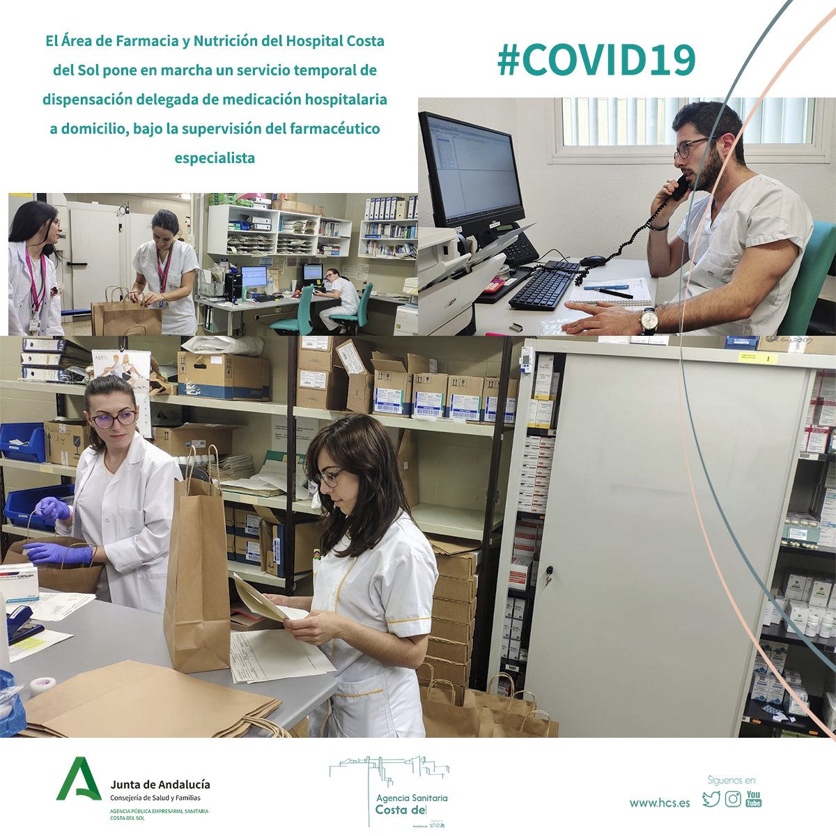 ASCostadelSol's tweet photo. 🚛💊  @FarmaNutriHCS  del 🏥 𝗛𝗼𝘀𝗽𝗶𝘁𝗮𝗹 𝗖𝗼𝘀𝘁𝗮 𝗱𝗲𝗹 𝗦𝗼𝗹 pone en marcha un servicio temporal de dispensación delegada de medicación hospitalaria a domicilio, bajo la supervisión del farmacéutico especialista.

🔗➡ https://t.co/bWyySEi6sj 

#Covid19 #QuédateEnCasa https://t.co/md4ah19WGE