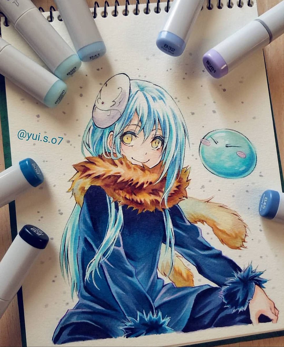 はるから回ってきたので ぜんぶ青系の私のお気に入りヽ ノ 絵描き繋 Yuiのイラスト