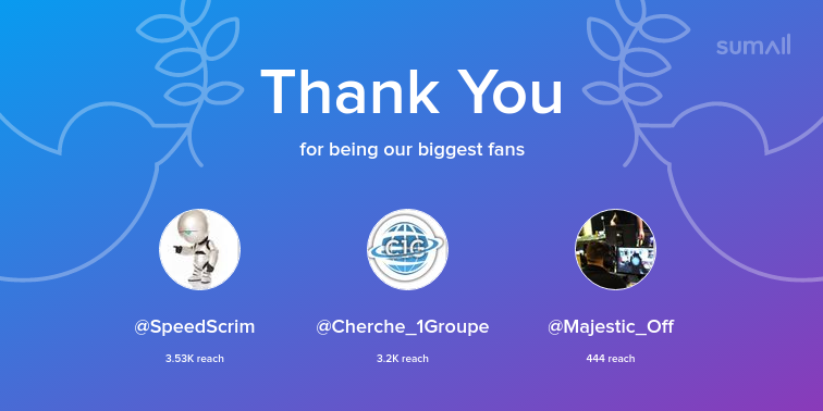 Zeetwy7's tweet photo. Our biggest fans this week: SpeedScrim, Cherche_1Groupe, Majestic_Off. Thank you! via https://t.co/vBRF2TiUjl https://t.co/Meh8mXXB5M