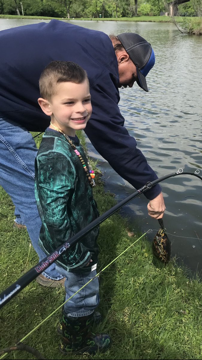 coach_sather's tweet photo. Day 3 quarantine craft picked by my nephew Waylon. He wanted to make fishing necklaces to attract fish 😂🐢 #BwoodQuarantineSpiritWeek https://t.co/EXCsf6RJNr