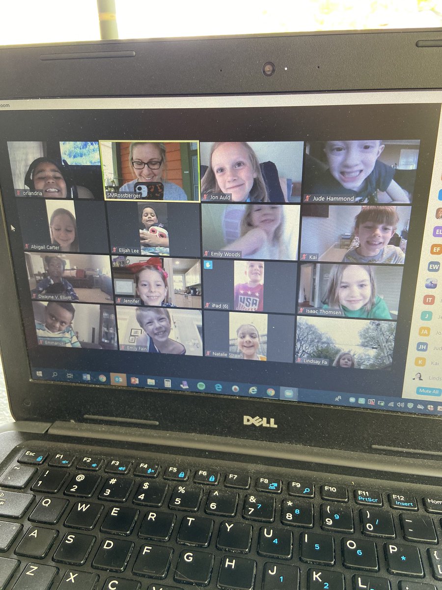 stephanierdunn's tweet photo. I miss seeing these sweet faces every day! Thank goodness for Zoom! #sppantherpride @SylvanParkPTO https://t.co/r8CRt8fMPd