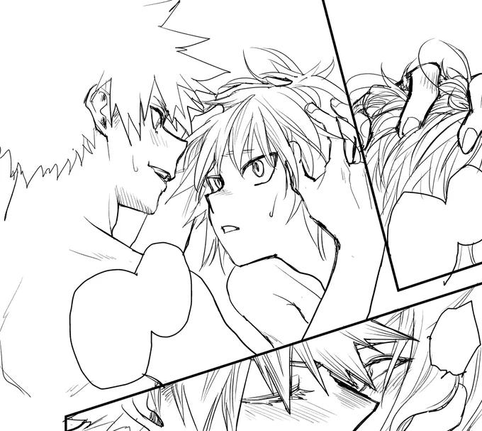 ほぼほぼ全コマ描きなおしながら描いてるからめちゃめちゃ時間かかる…あと2,3ページ描けば仕上げにいけるんだけどそれが難関なんだ～ 
