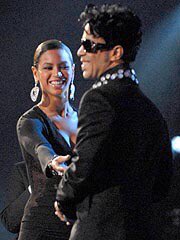 When Beyonce inducted Prince in the U.K. Music Hall of Fame in 2004 which he attended, he said:“These days when I meet young artists I try to hip them to the words of Joni Mitchell, and the tightness of Tower of Power, and the arrangements of Earth, Wind & Fire”.