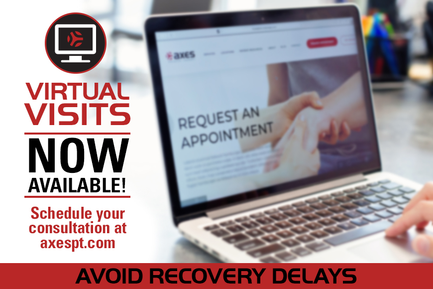 axespt's tweet photo. Now offering Telehealth virtual treatment. During COVID-19, Axes physical and occupational therapists are here for you, in office or online, to ensure a safe experience for patients &amp; employees. Pain doesn’t stop, even when the world does. ❤️
#telehealth
https://t.co/SH3pOtb0Ve https://t.co/7N6MH6e5qI