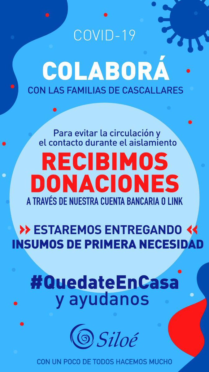 asocsiloe's tweet photo. 🔹Ahora también nos podés ayudar ingresando a: https://t.co/vPfgUH5EuV
#QuedateEnCasa
#donaciones 
#COVID19 
#argentinasolidaria https://t.co/1zvzRrqugR