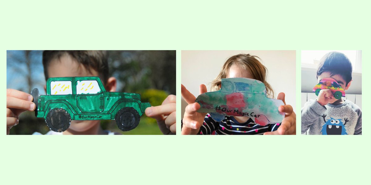 ourmagiccar's tweet photo. HOW TO PLAY #OurMagicCar - the social distancing game for #COVID19
1 Help your kid make a car badge & write #OurMagicCar on it
2 Their magic car is 2 metres around them & you in all directions
3 Your kid wears the badge & plays the game when outside https://t.co/KkORTaTIhU