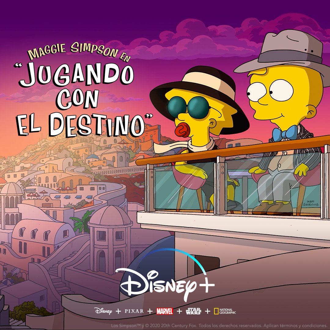 DisneyPlusES's tweet photo. Maggie Simpson nos trae un nuevo corto animado, ya disponible en #DisneyPlus. Suscríbete por 6,99 € al mes o 69,99 € al año.