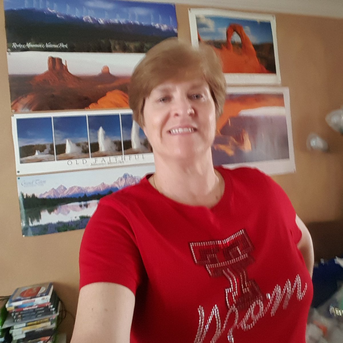 #virtualTPP College Wear Wednesday supporting Texas Tech this week. In the background a few places our family have traveled to in the past.