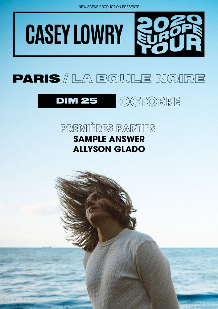 NewSceneProd's tweet photo. 📣 #JustAnnounced 📣

Initialement prévu le 17 avril, le concert de @CaseyLowryMusic est reporté au 25 octobre, toujours à @Laboulenoire

Les tickets du 17/04 sont valables pour le 25/10 et il reste encore des billets sur @dicefr ➡️ https://t.co/4u6A3Hptse https://t.co/7kBjcbgyGm