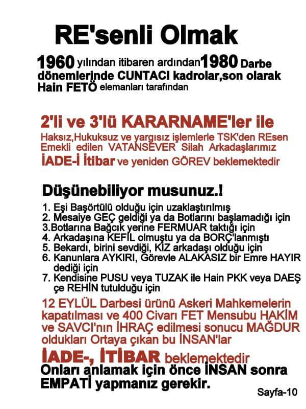 KOMANDOASTSUBA1's tweet photo. #ASKERinGönlüKırık 
✔ Yüz Kızartıcı SUÇ İŞLEMEYEN TSK'leri Mensuplarıda
✔ SİCİL AFFI bekliyor
✔SUÇ cezasız olmaz ÖMÜR BOYU CEZA da olmaz @RTErdogan @RT_Erdogan @tcbestepe @kilicdarogluk @dbdevletbahceli @meral_aksener @tgmcelebi @T_Karamollaoglu @Dogu_Perincek https://t.co/EMb1kUMBFS