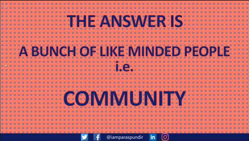 KariyaAniket's tweet photo. Community gives you a life and sometimes, a job too.
Magic happens when you have community.
#MSPImpact #AzureDays #MSFTStudentPartner https://t.co/7klwmufsrF