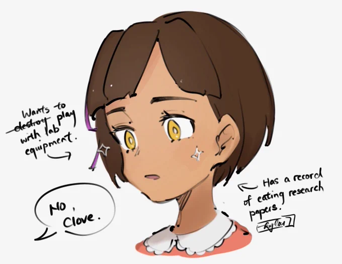 Warming up with the other baby I haven't drawn in an even longer time 
