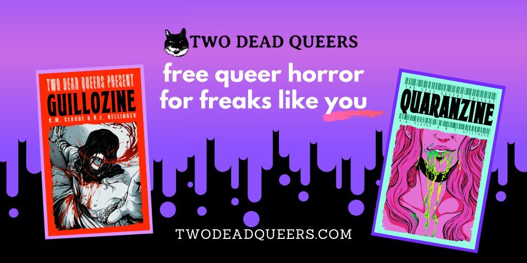 twodeadqueers's tweet photo. @craigengler Our queer horror #zines full of art, writing, and comics are always free to download at https://t.co/Ze35buvo5A  #freehorror https://t.co/lqAFmey0A3
