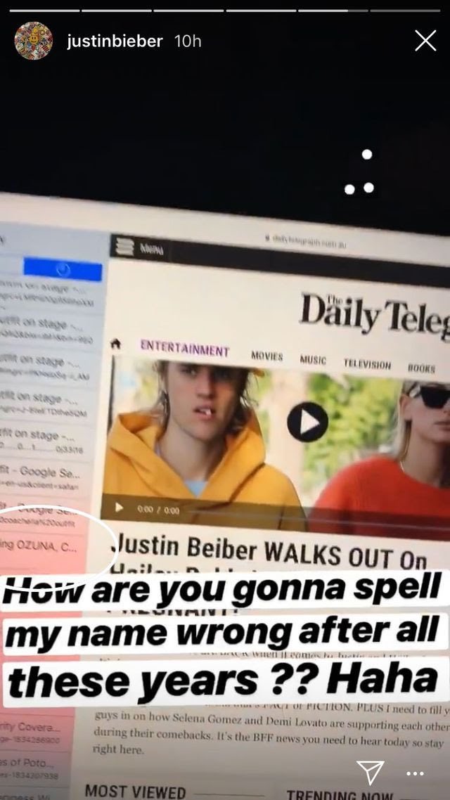 i wanna add this. in 2019 Justin and Hailey was caught searching Selena’s coachella performance *cough* *outfit* with DJ Snake, Cardi B and Ozuna
