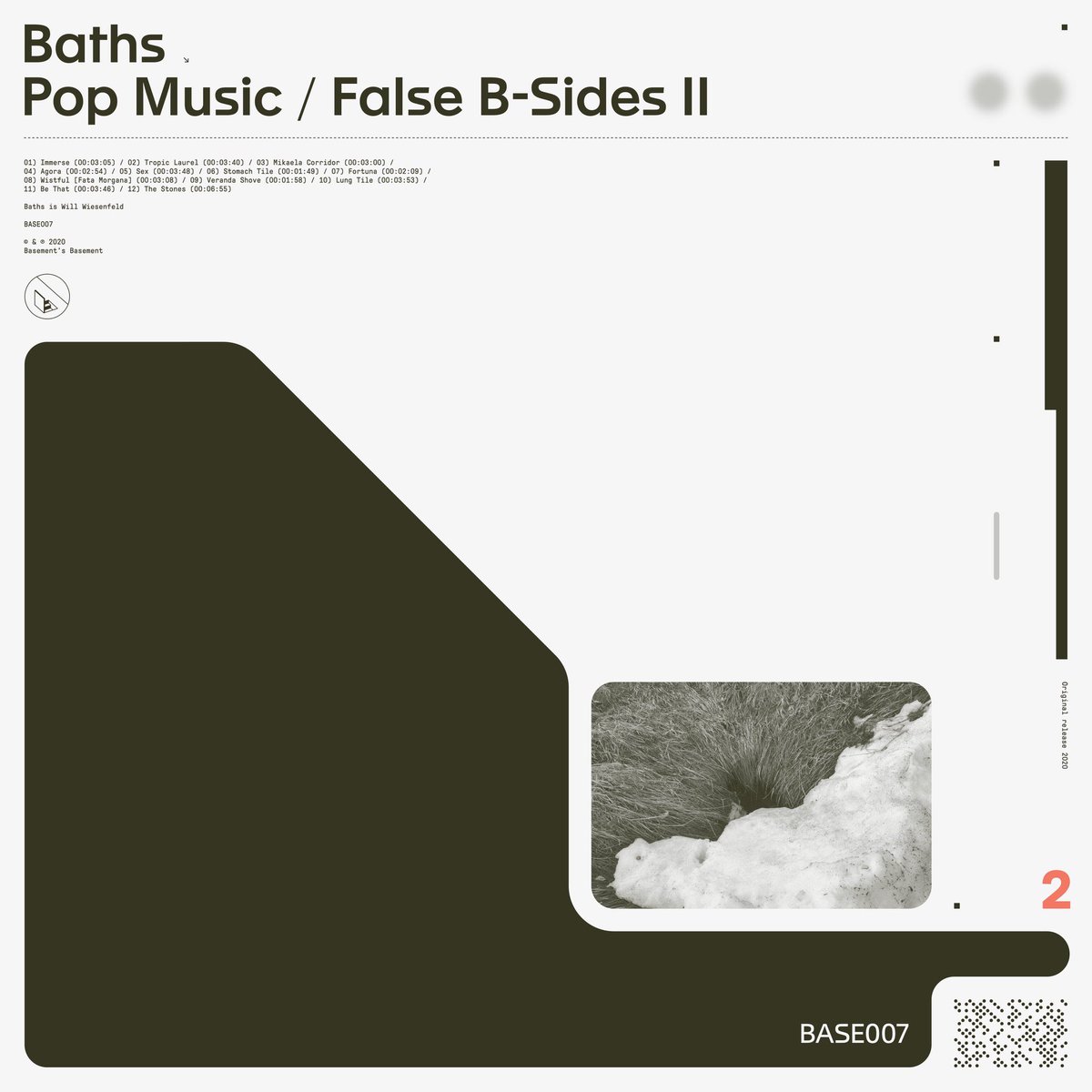 ALBUMPop Music / False B-Sides II https://bathsmusic.bandcamp.com/album/pop-music-false-b-sides-ii-2ft “Mikaela Corridor”+ “Wistful (Fata Morgana)”“The Stones” by Morgan Greenwood ( @grinbucket) and IManagement - Shaun Koplow ( @iamsodapop)Design - Cory Schmitz ( @CorySchmitz)Mastering - John Tejada ( @johntejada)