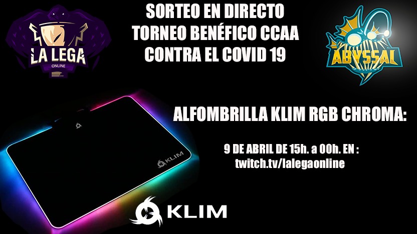 Estamos que tiramos la casa por la ventana, y <a href="/KLIMTechs_ES/">KLIM 🇪🇸</a> nos ayuda a ello con esta pedazo de alfombrilla😳😳😳

Estate atento al Stream mañana para poder conseguir alguno de los premios que sorteamos👇👇

📺 Twitch.tv/lalegaonline
