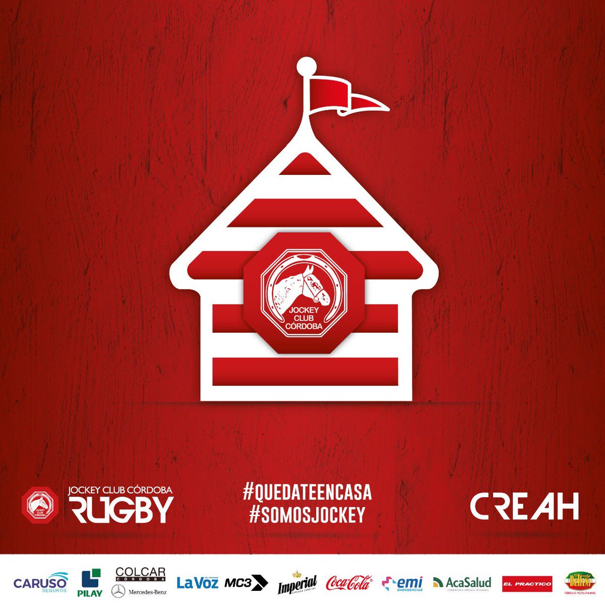 Nos cuidemos entre todos 🏠🤝

#SomosJockey
#YoMeQuedoEnCasa 
#FamiliaRojayBlanca