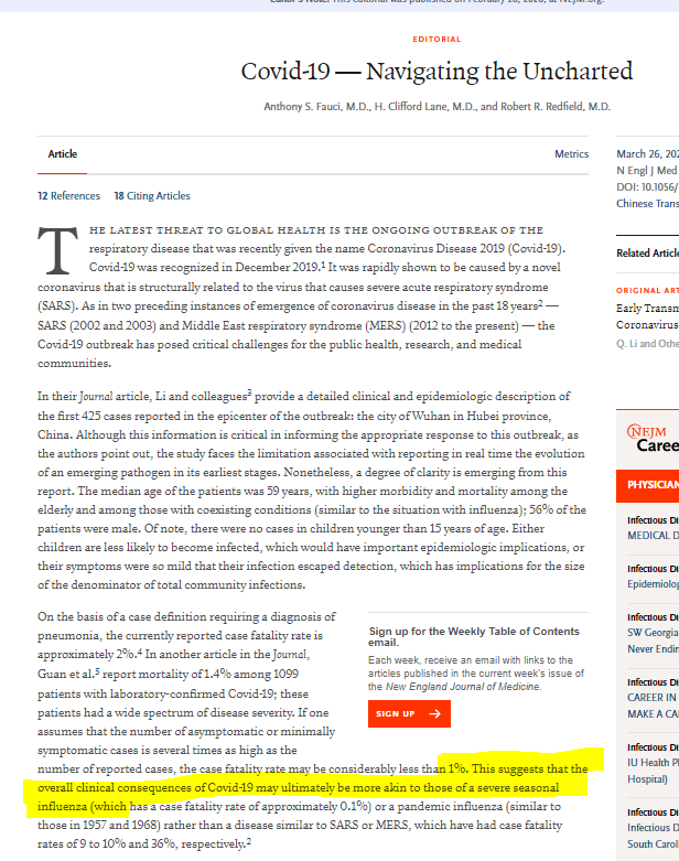 I knew about this on March 26th when Dr Fauci wrote this in the New England Journal of Medicine https://www.nejm.org/doi/full/10.1056/NEJMe2002387