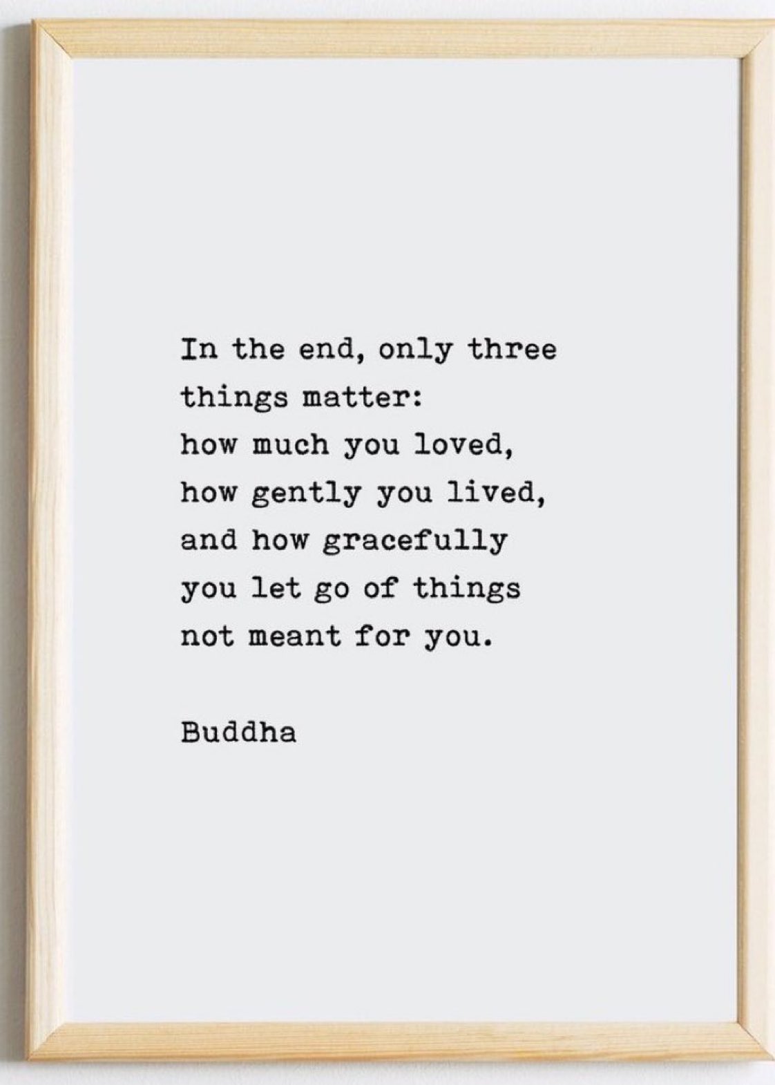 In the end only three things matter outlet