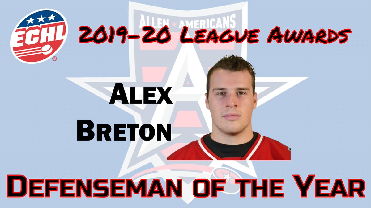 The big week of awards announcements continues. This is the second one this week for a member of the <a href="/AllenAmericans/">x-Americans Professional Hockey Club</a>.