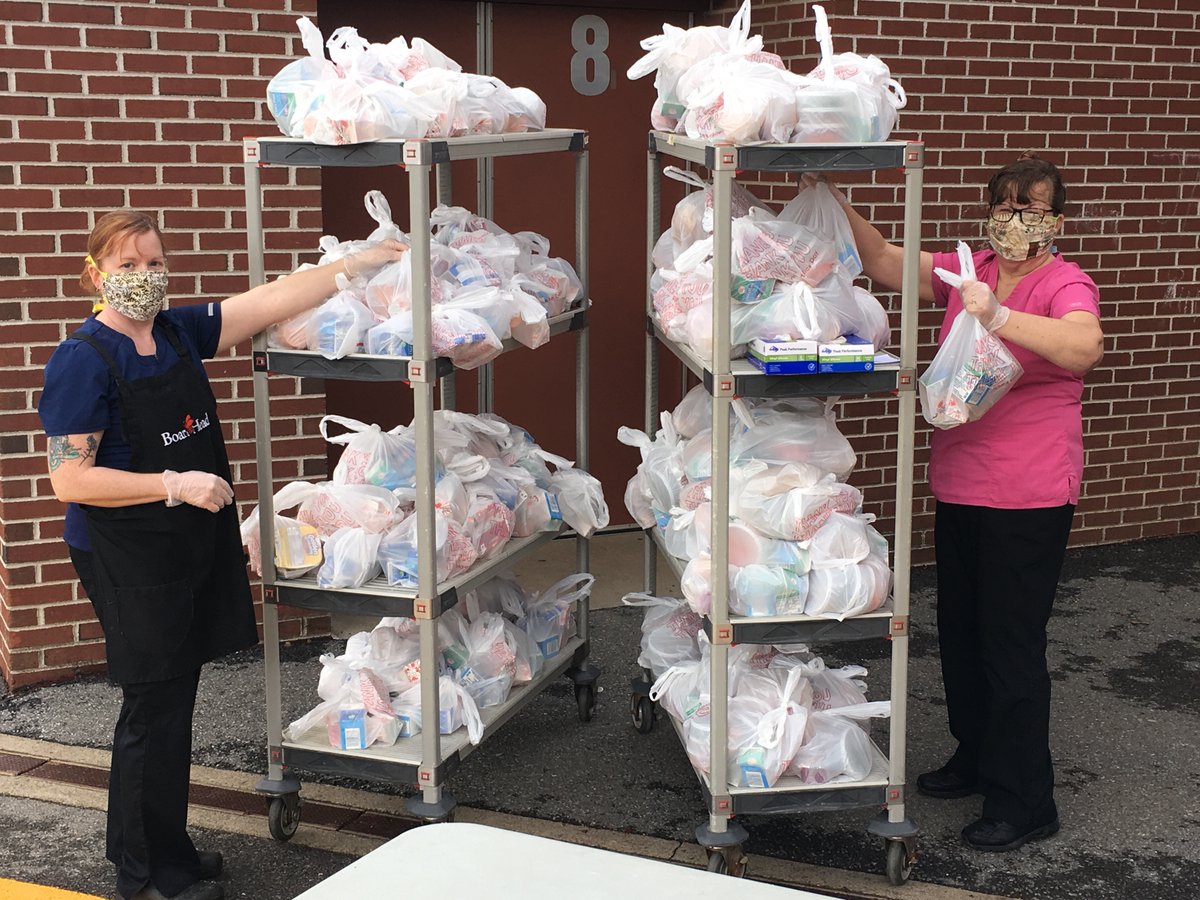 EastPennSD's tweet photo. A special TY goes out to our food service employees that continue to feed our Ss throughout our school closure. Remember these community heroes and keep them close to your heart when you return to your school cafeterias! #EastPennPROUD #lowliferiderrocks https://t.co/aVFBMuxQdo