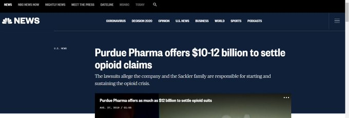 Look what happens when you mess around with medications and get caught. https://www.nbcnews.com/news/us-news/purdue-pharma-offers-10-12-billion-settle-opioid-claims-n1046526