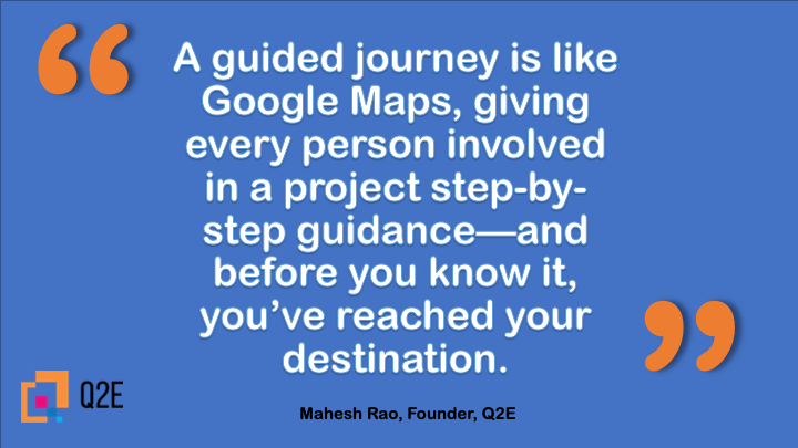Q2Eforwork's tweet photo. How do guided journeys help with today's digital transformation to the new digital normal? Listen to the first in our series of interviews with thought leaders.  https://t.co/HSHT7L4p4q #DigitalTransformation #projectmanagement #teamwork https://t.co/kqeQavxia5