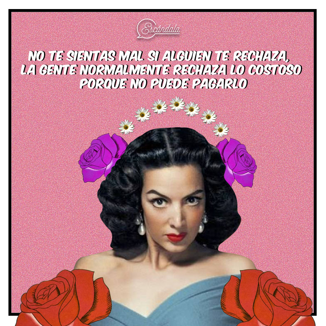 El rostro más bello del cine mexicano, una diva y una mujer empodera...  Ella, María bonita vivió hasta que quiso, y dejó un gran legado: ¡más perra  que humana! Así era mi, image size:1080x1080