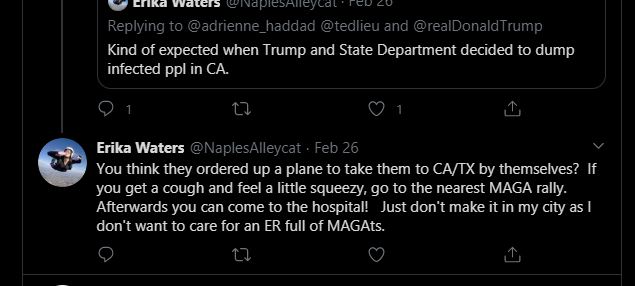 Reminder that  #NaplesAlleycat  #ErikaWaters aka  #GailVorachek is dangerous. If you know and love any boomer conservatives, help get this trending. I doubt she's alone in her depravities.