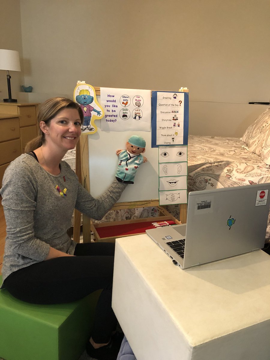 jbenjaminBCPS's tweet photo. Our guest bedroom is now a virtual kindergarten classroom. Class is in session! @middleboroughes @BCPSElementary https://t.co/g1bUxGcwVR