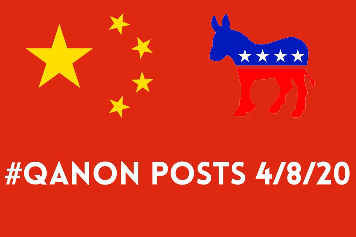  #QAlert 4/8/20 This will be my thread for all  #QPosts for April 8, 2020. Welcome to the [D][People’s Republic of China] party and more!Let’s Goooo! http://Inthematrixxx.com  #QAnon  #QArmy  #DarkToLight  #WWG1WGA  @POTUS