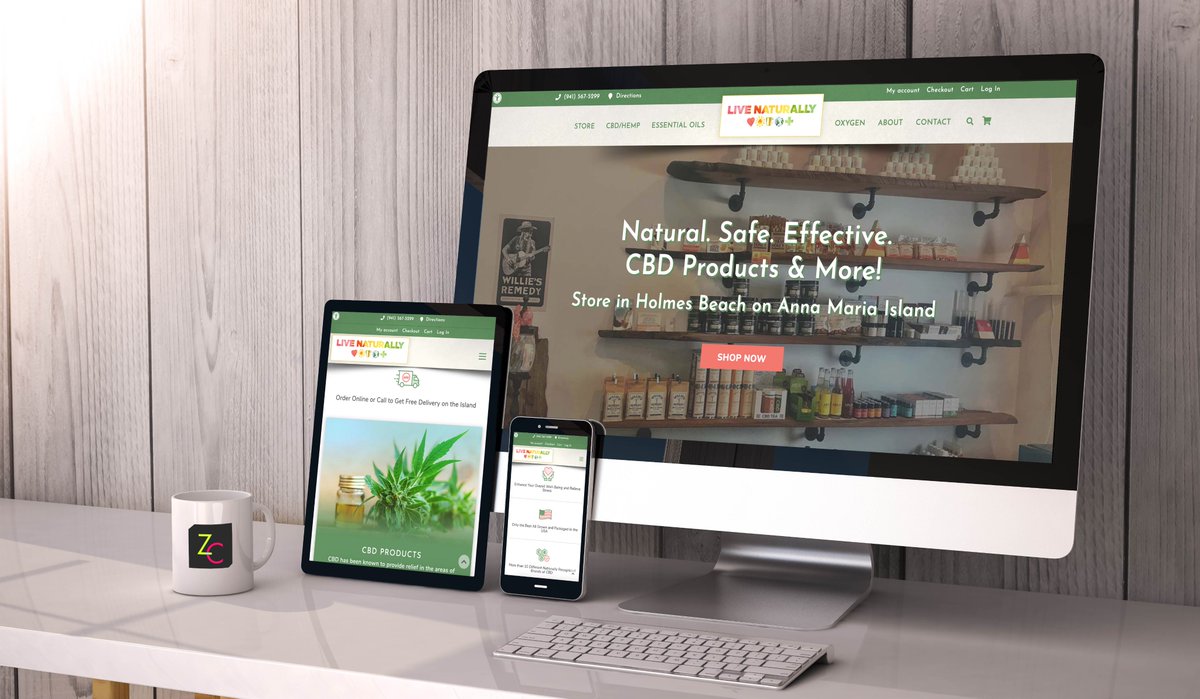 ZoraCreative's tweet photo. It’s important to support #localbusinesses during these challenging times. Our friends at Live Naturally, a natural products store on AMI, sell an array of CBD products. Visit their #onlinestore we designed, where you can continue to buy your fave items 😀 https://t.co/ENb6qgerMC https://t.co/P9giw3NbMw