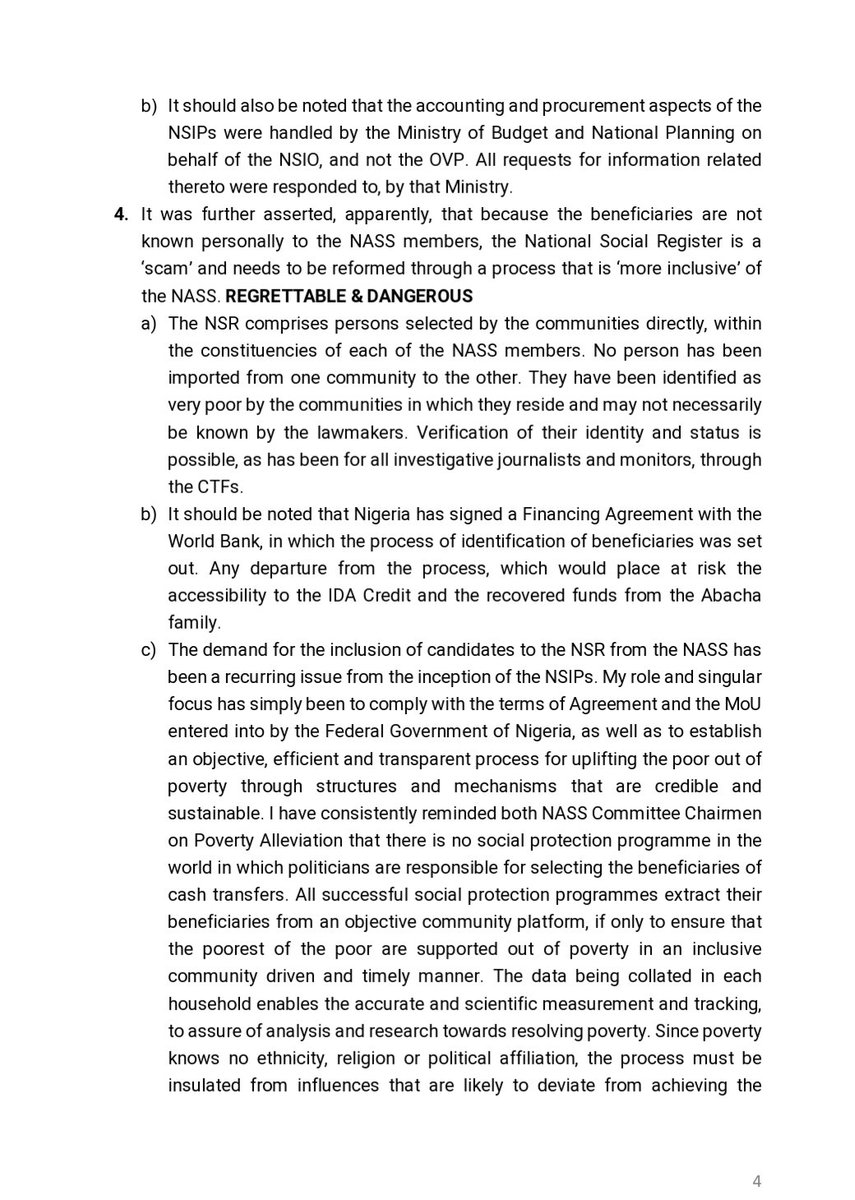Mrs. Maryam Uwais was Head of the Social Investment Programmes between 2015 and 2019. She has responded to  @SPNigeria and  @femigbaja on the untoward accusations made by both regarding the Social Investment Programmes.Now Lawyers protect their reputation. Please read and share